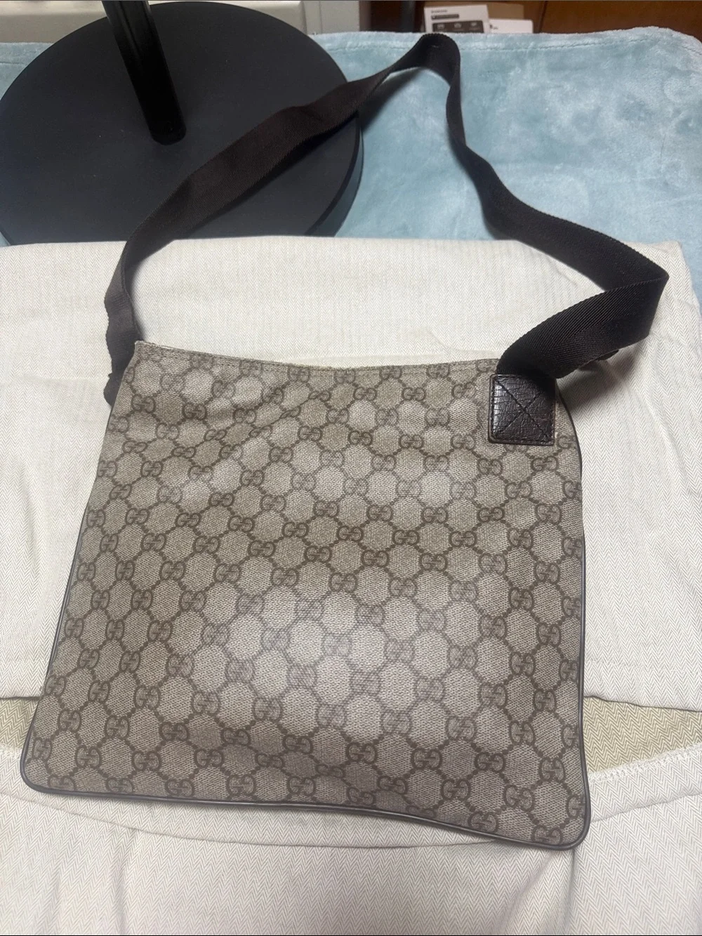 Gucci Beige GG Supreme Crossbody Bag for Men